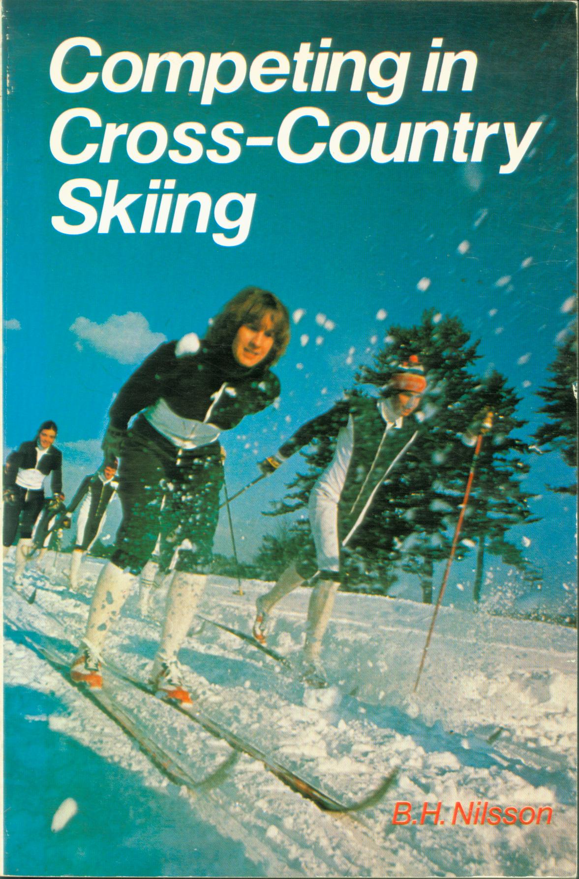 COMPETING IN CROSS-COUNTRY SKIING.